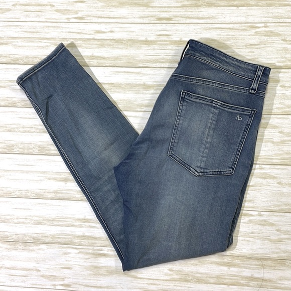rag & bone Denim - Rag & bone womens 31x28 skinny fit faded stretch denim blue jeans EUC